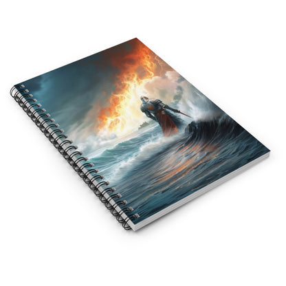 Ocean's Might Spiral Notebook - Ruled Line