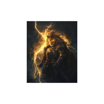 Vertical Matte Posters Thunder Lion