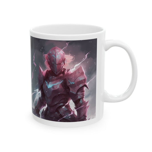 11oz Pink Knight Coffee Mug With Scripture