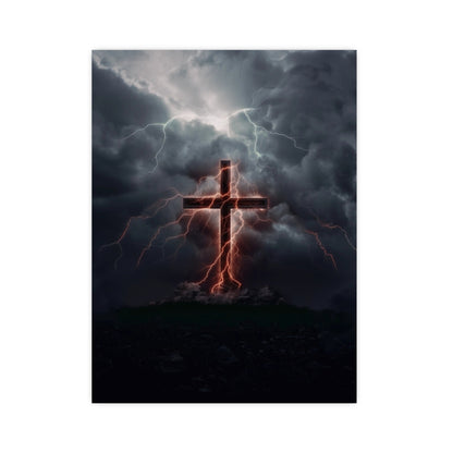 Vertical Matte Posters Divine Storm: The Cross in the Tempest