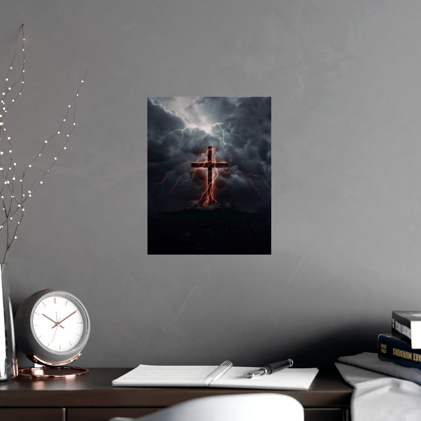 Vertical Matte Posters Divine Storm: The Cross in the Tempest