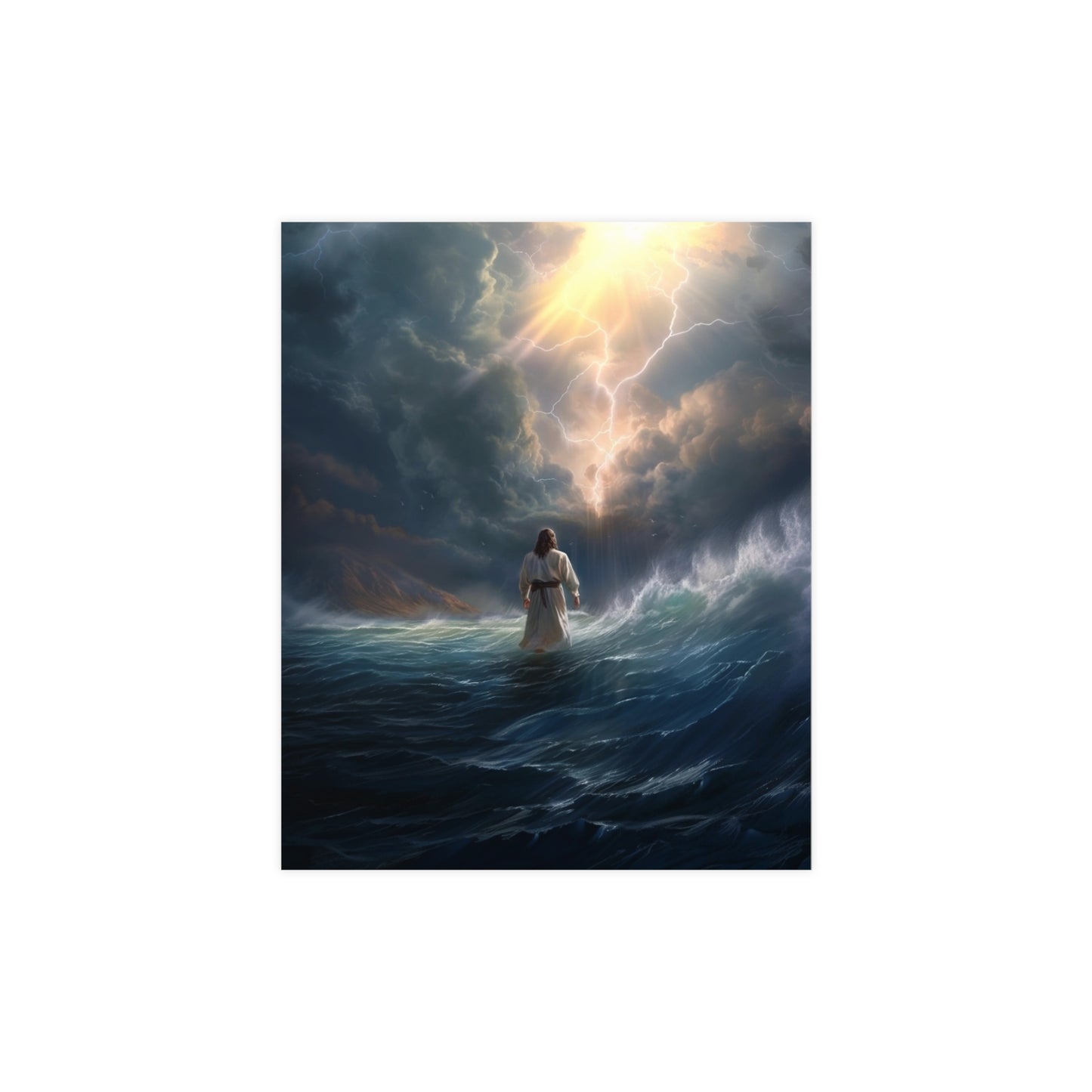 Vertical Matte Posters Divine Miracle: Walking on Water