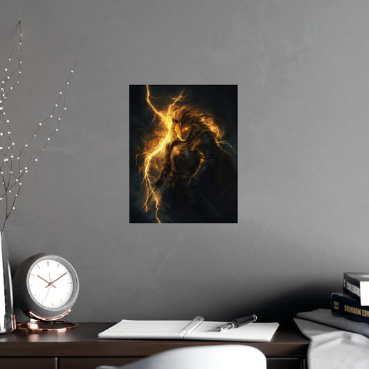 Vertical Matte Posters Thunder Lion