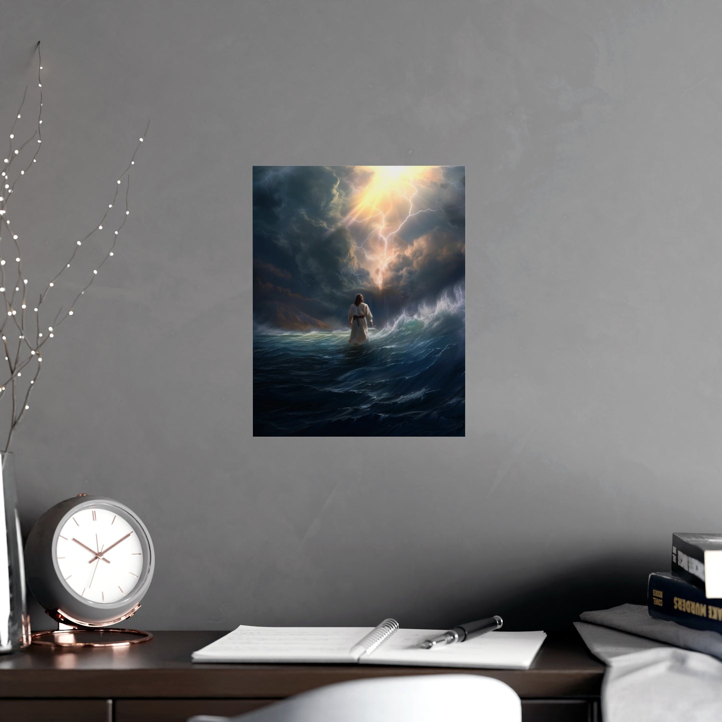 Vertical Matte Posters Divine Miracle: Walking on Water