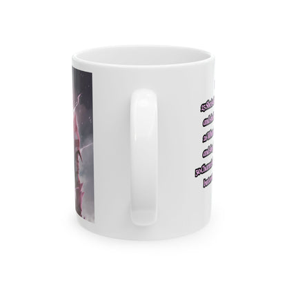 11oz Pink Knight Coffee Mug With Scripture