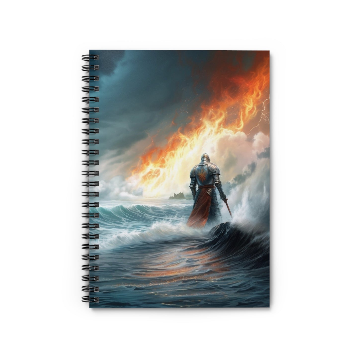 Ocean's Might Spiral Notebook - Ruled Line