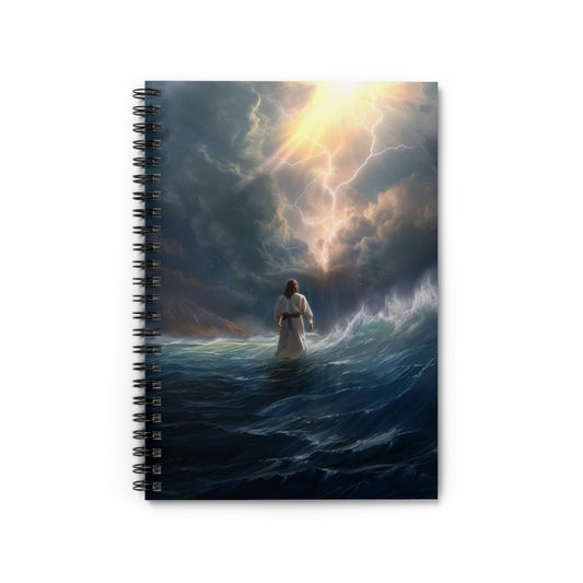 Divine Miracle: Walking on Water Spiral Notebook - Ruled Line