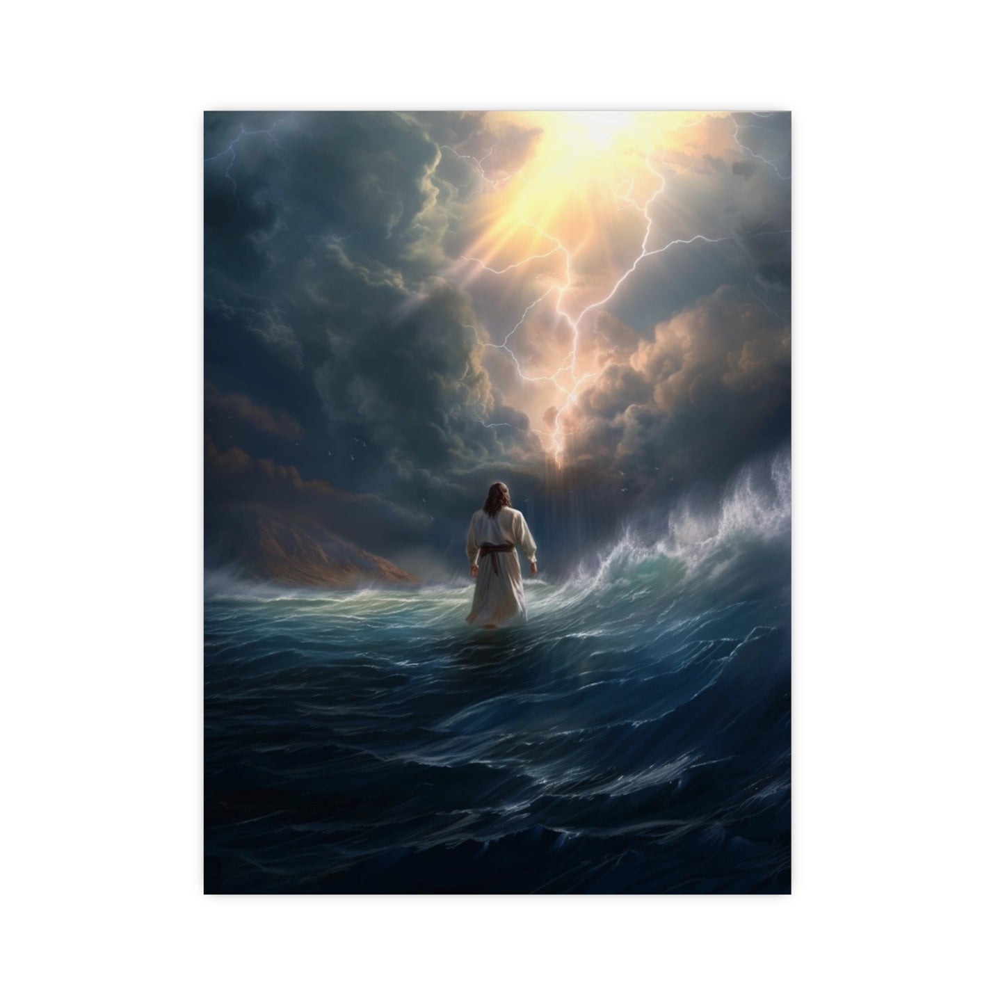 Vertical Matte Posters Divine Miracle: Walking on Water