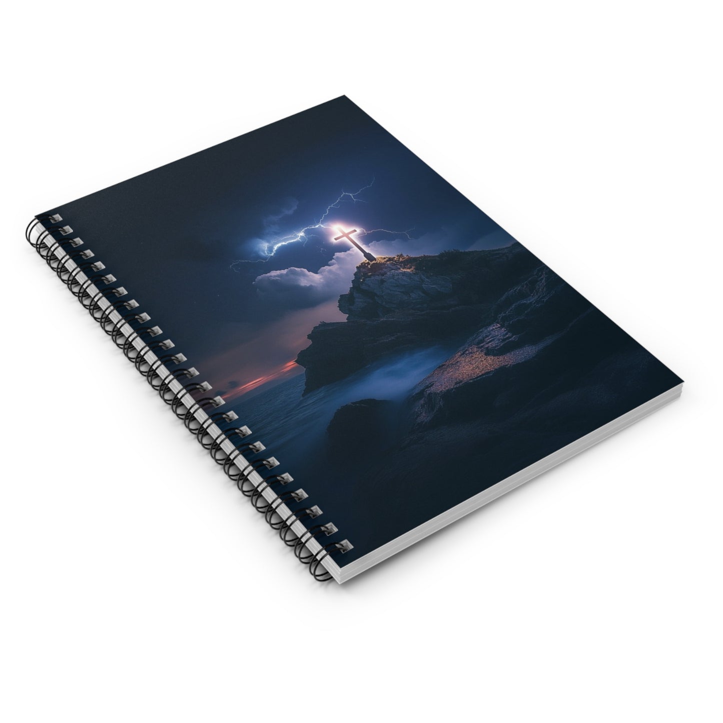 Thunder Strikes the Cross Spiral Notebook - Ruled Line