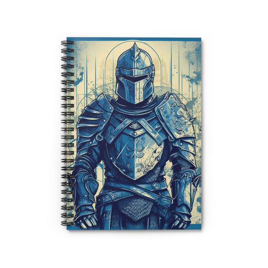 Blue knight art Spiral Notebook - Ruled Line