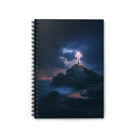 Thunder Strikes the Cross Spiral Notebook - Ruled Line