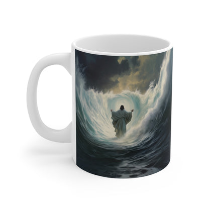 Mug 11oz Jesus walking on Water