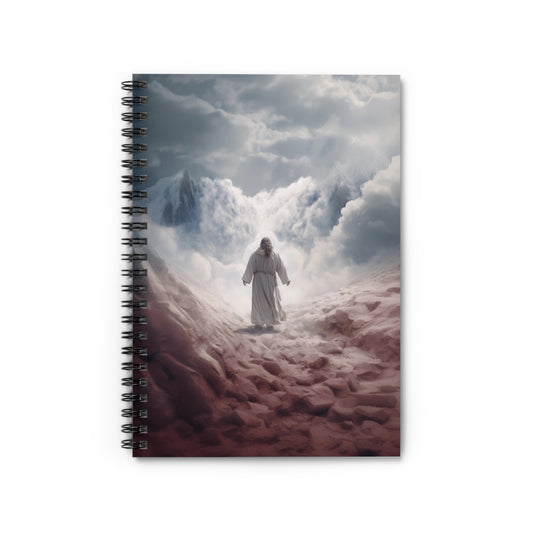 Jesus Walking Spiral Notebook - Ruled Line