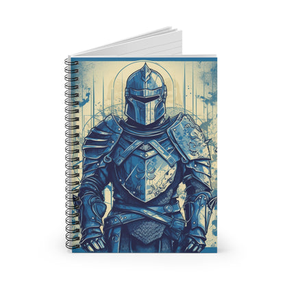 Blue knight art Spiral Notebook - Ruled Line