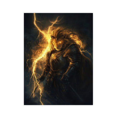 Vertical Matte Posters Thunder Lion