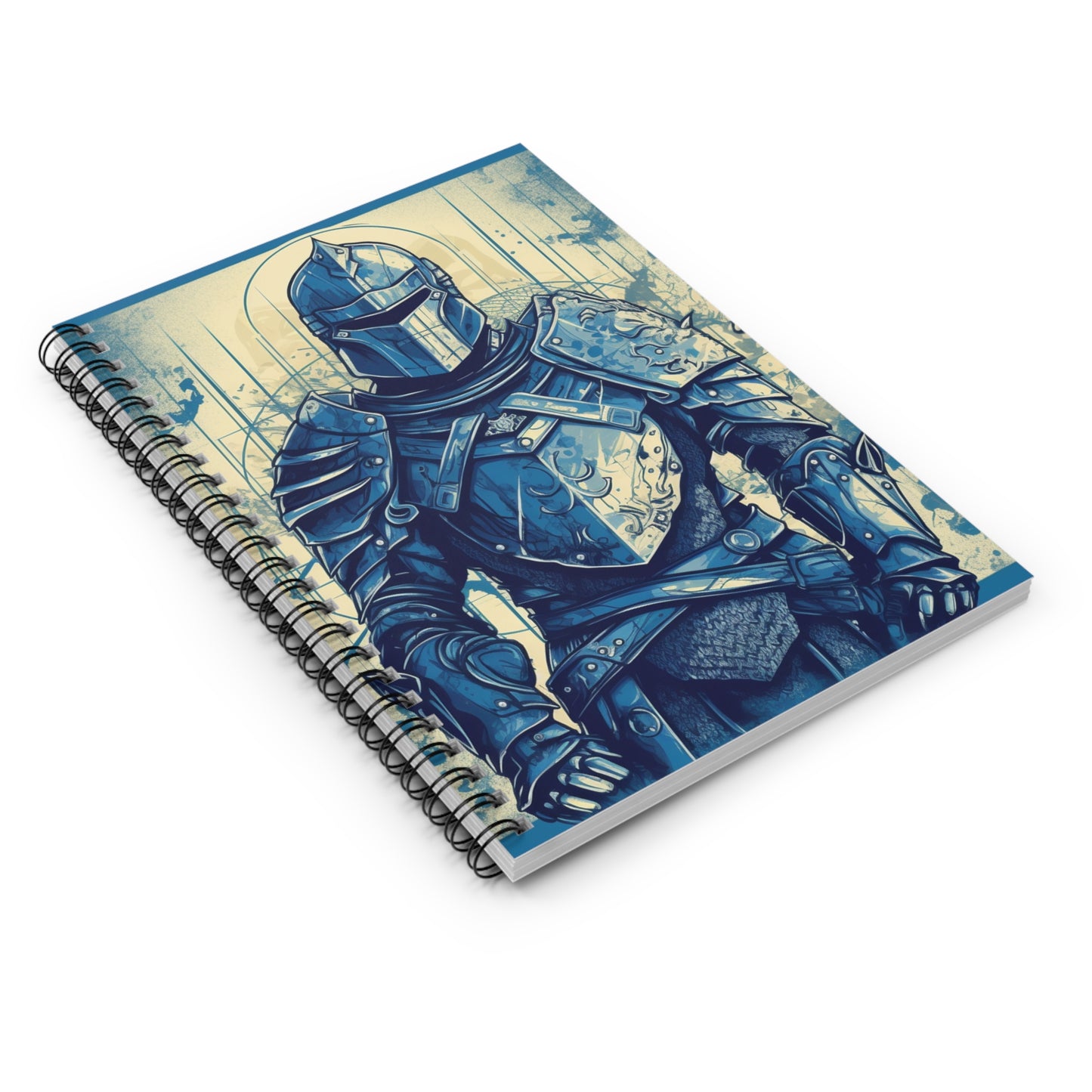 Blue knight art Spiral Notebook - Ruled Line