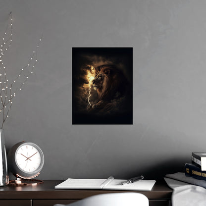 Vertical Matte Posters Thunder Lion