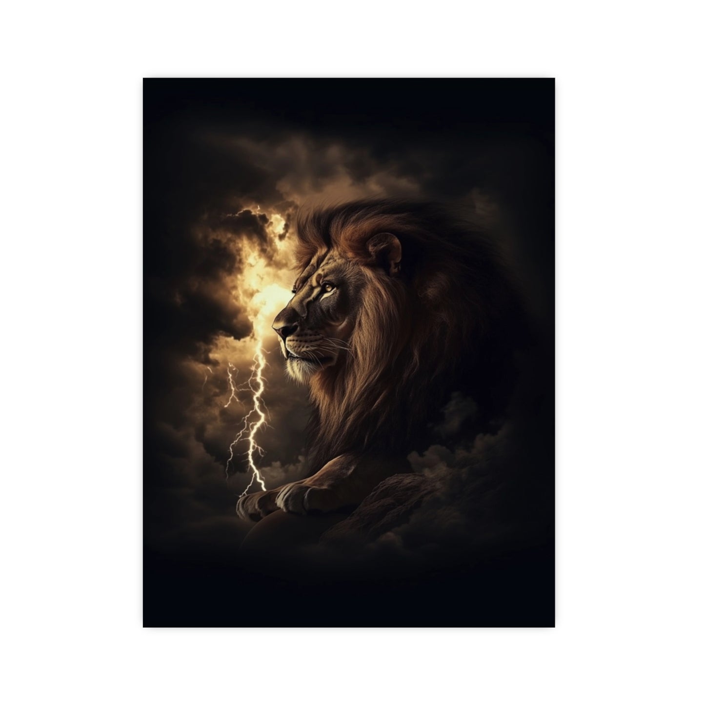 Vertical Matte Posters Thunder Lion