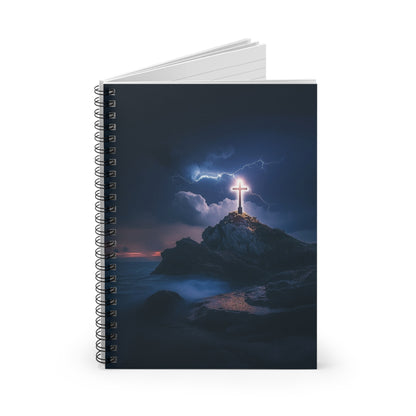 Thunder Strikes the Cross Spiral Notebook - Ruled Line